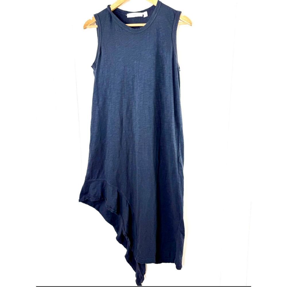 Wilt Asymmetrical Hem 100% Cotton Navy Tank Dress‎ Size S